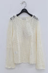 SWAYING/KNIT wool hollow pullover SW23AW1T46 white